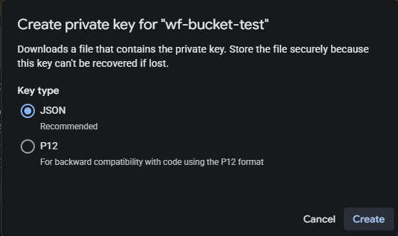 Choose Key Type