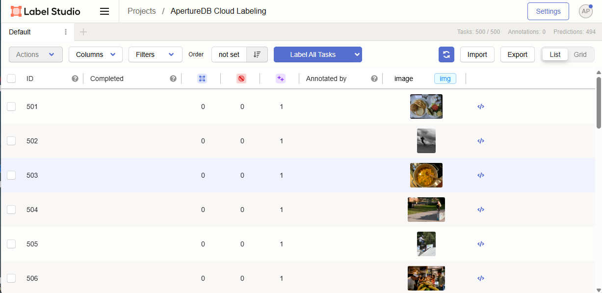 Label Studio Ready Task View