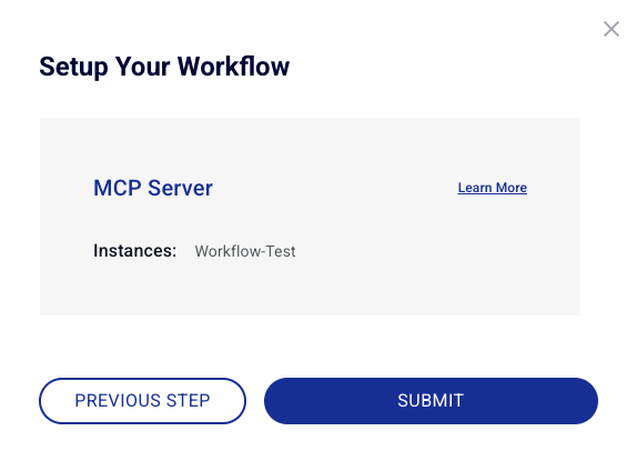 MCP Server setup dialog