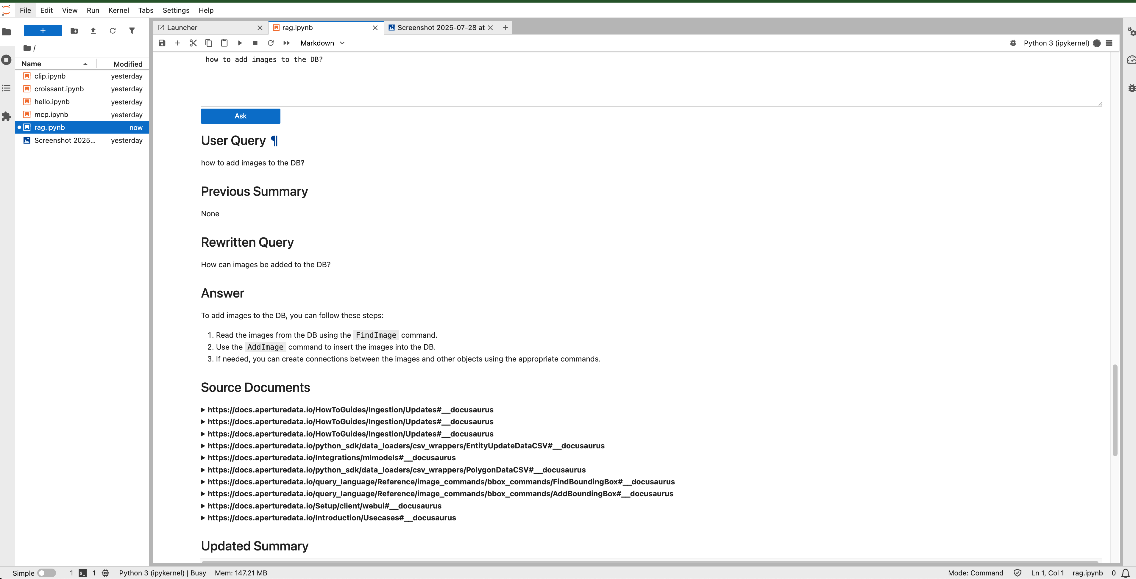 RAG powered QA